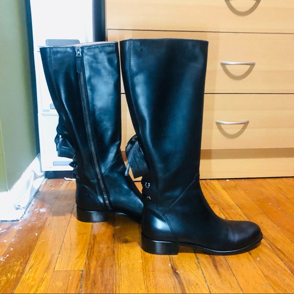 Valentino Leather Knee-High Riding Boots - Picture 2 of 9